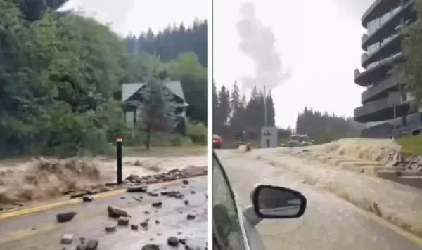 Погода в Буковелі різко погіршилася: курорт накрила сильна злива