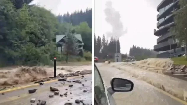 Погода в Буковелі різко погіршилася: курорт накрила сильна злива